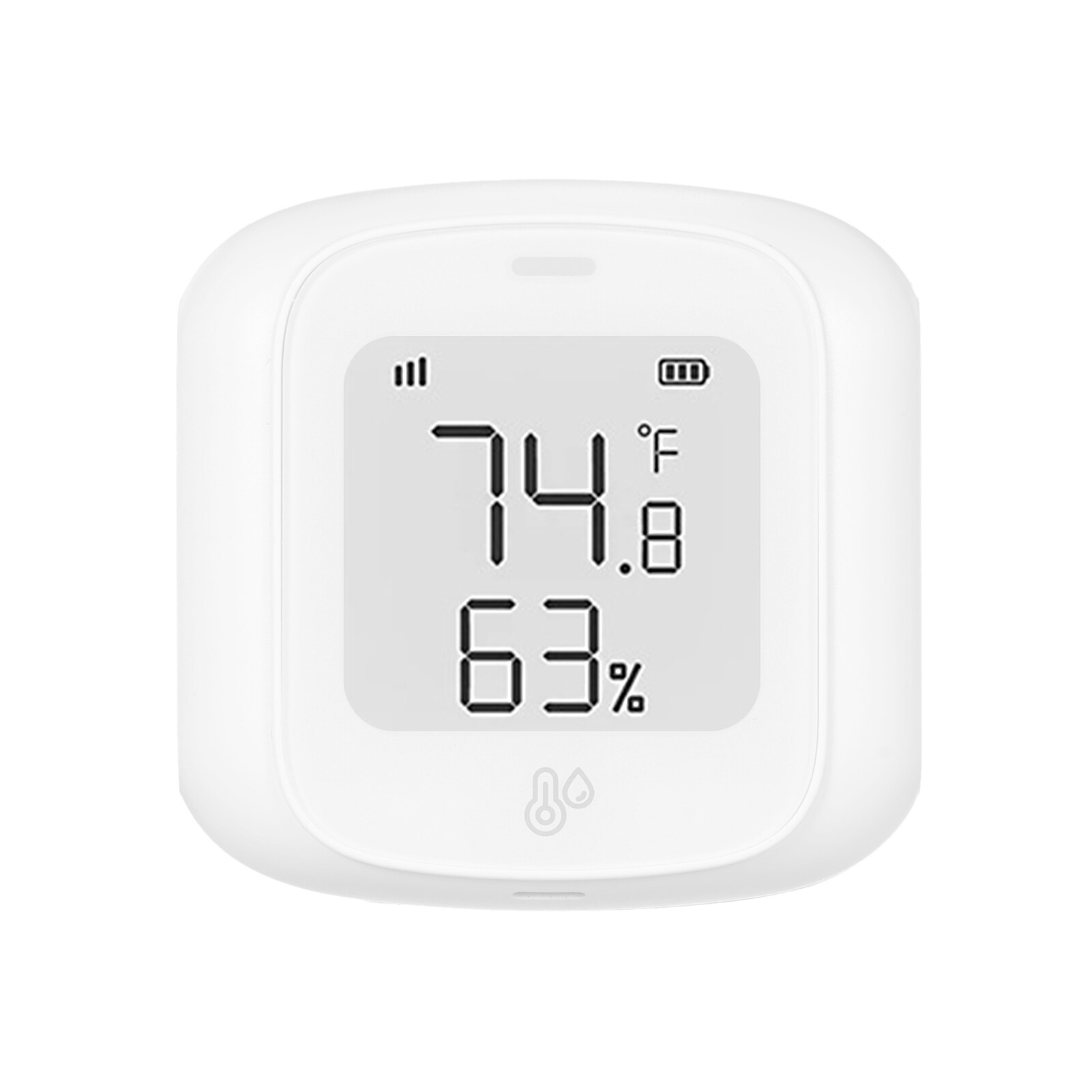 WiFi Temperature Humidity Monitor Smart Temperature and Humidity Sensor with LCD Screen Indoor Thermometer Hygrometer Compatible with Alexa Google Home